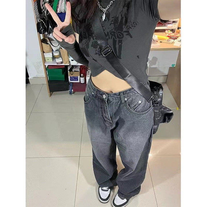 Korean Oversized Jeans Dark Tiger