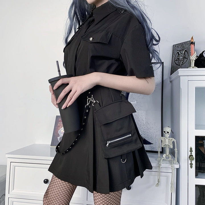 Techwear Gothic Skirt Dark Tiger
