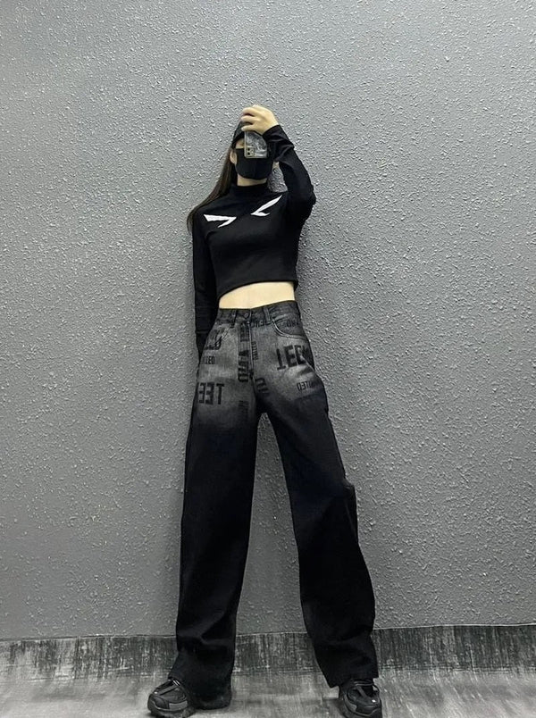 Streetwear Gothic Jeans Dark Tiger