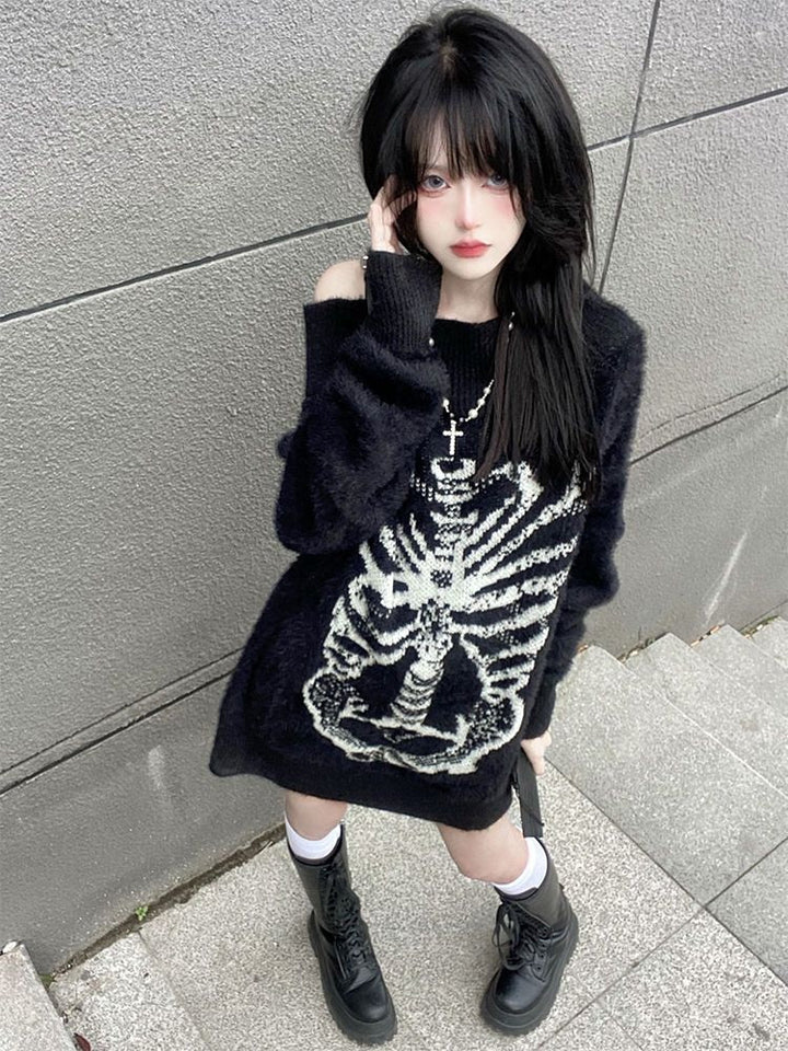 Y2K Aesthetic Sweater Dark Tiger