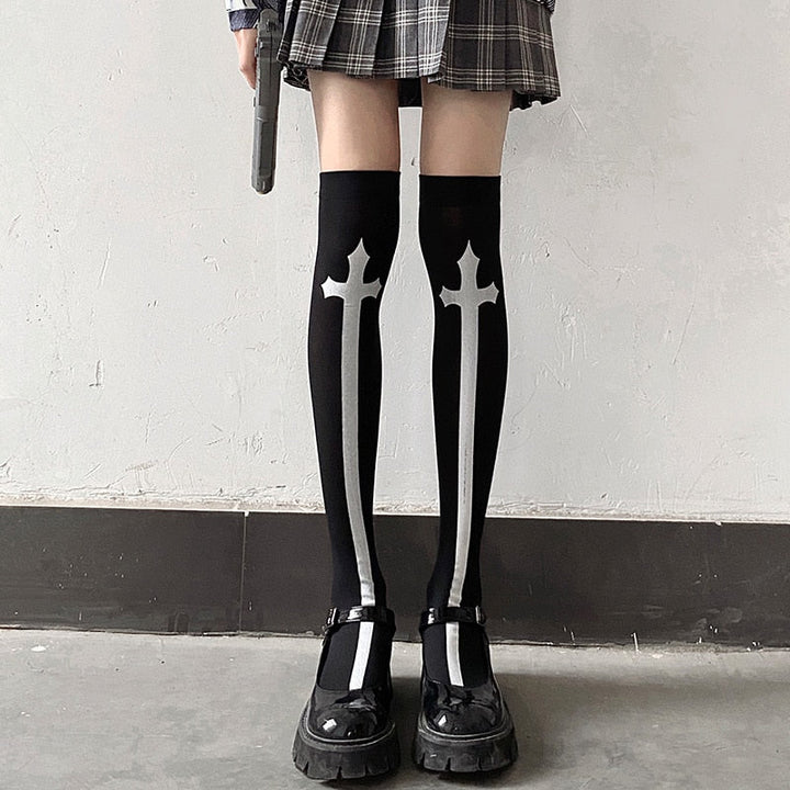 Gothic Japanese Stockings Dark Tiger