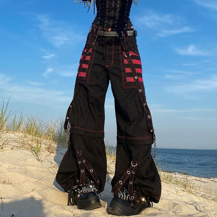 Punk Gothic Cargo Pants Dark Tiger