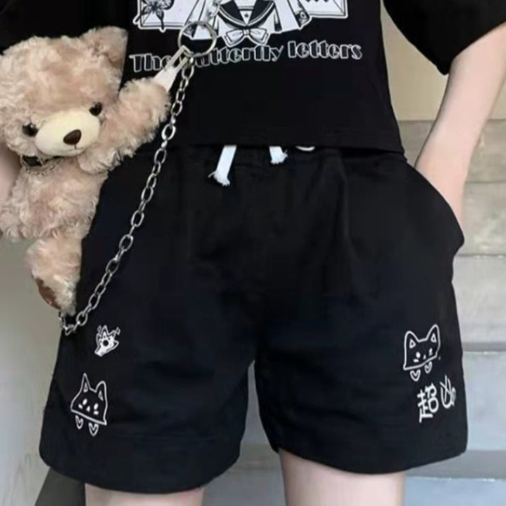 Harajuku Japanese Shorts Dark Tiger