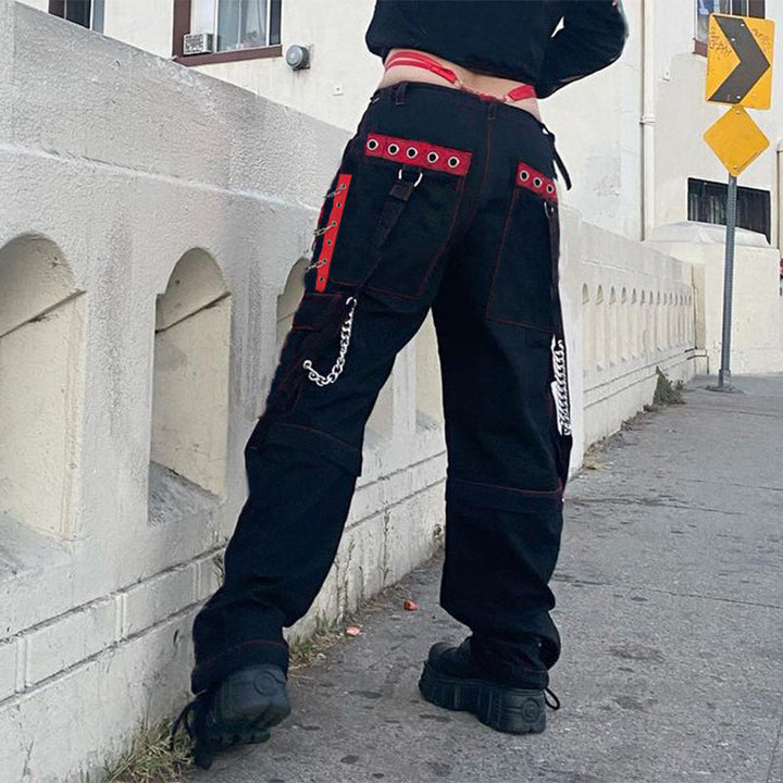 Punk Gothic Cargo Pants Dark Tiger