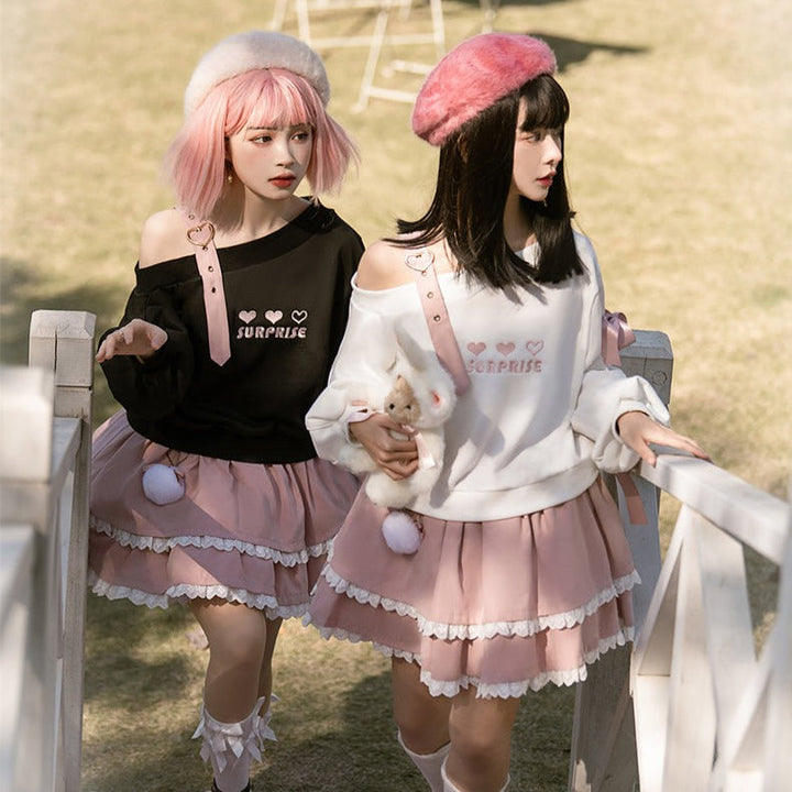 Pastel Goth Heart Sweater Dark Tiger