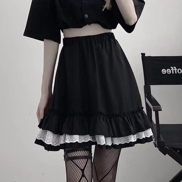 Japanese Gothic Style Skirt Dark Tiger