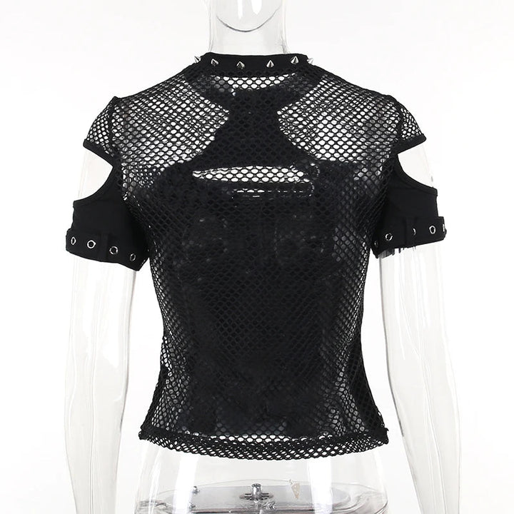 Patchwork Gothic Blouse Dark Tiger