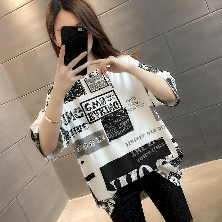 Oversized Harajuku Y2K T-Shirt Dark Tiger