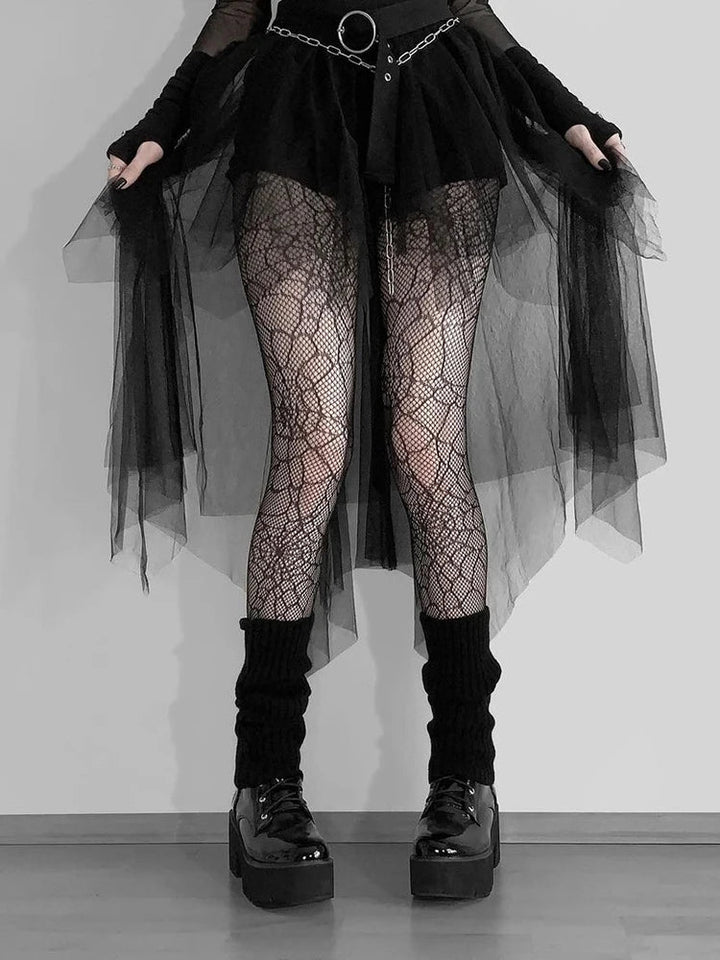 Gothic Mesh Harajuku Skirt Dark Tiger