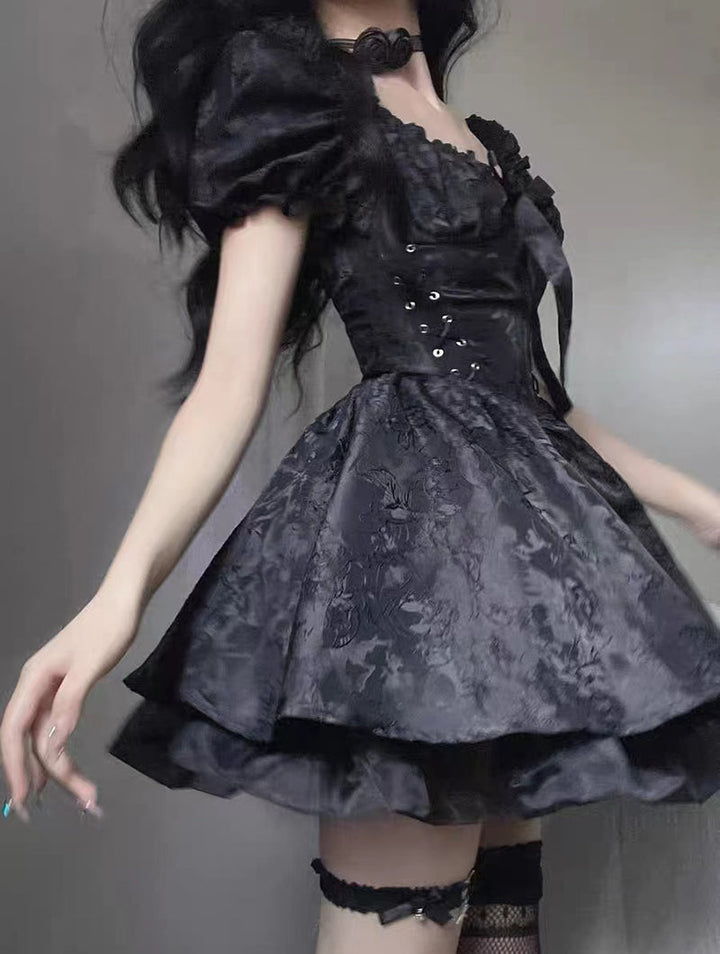 Vintage Gothic Dress Dark Tiger