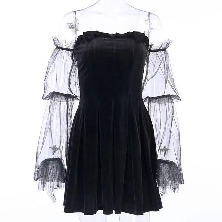 Vintage Gothic Dark Dress Dark Tiger