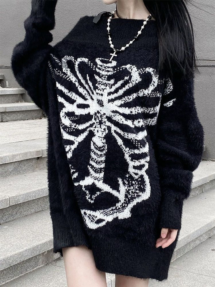 Y2K Aesthetic Sweater Dark Tiger