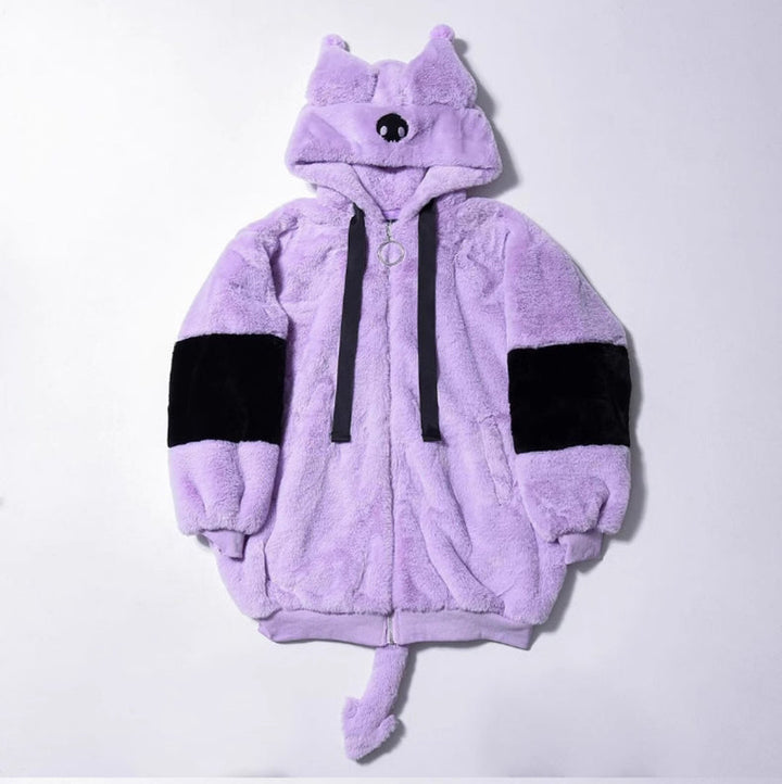 Kawaii Harajuku Hooded Jacket Dark Tiger