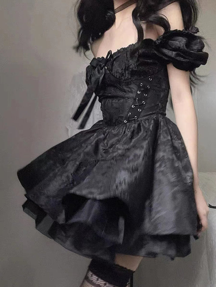 Vintage Gothic Dress Dark Tiger