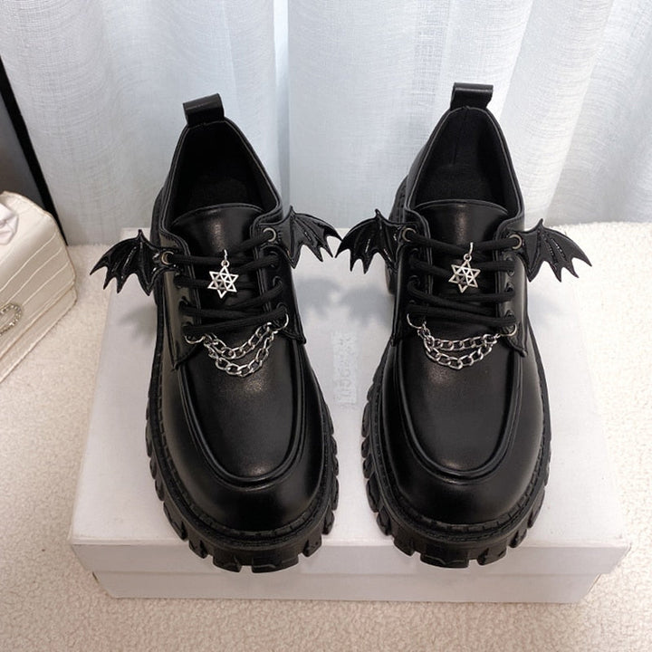 Aesthetic Gothic Wings Shoes Dark Tiger