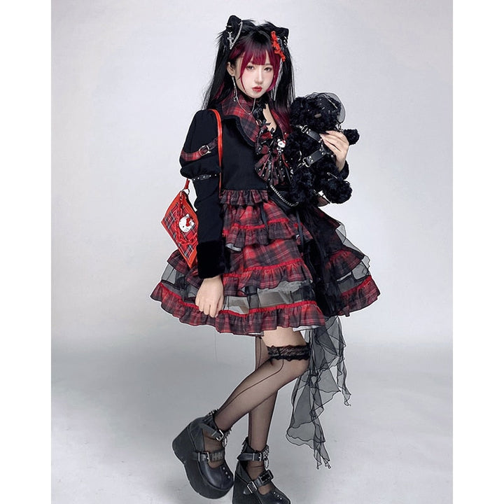 Japanese Gothic Dress Set Dark Tiger