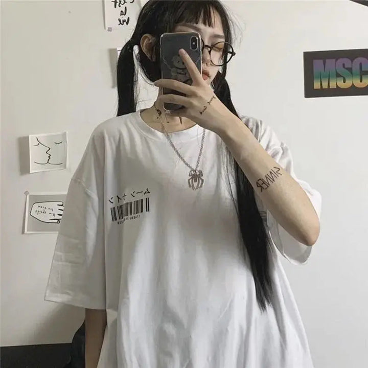 Y2k Techwear T-shirt Dark Tiger