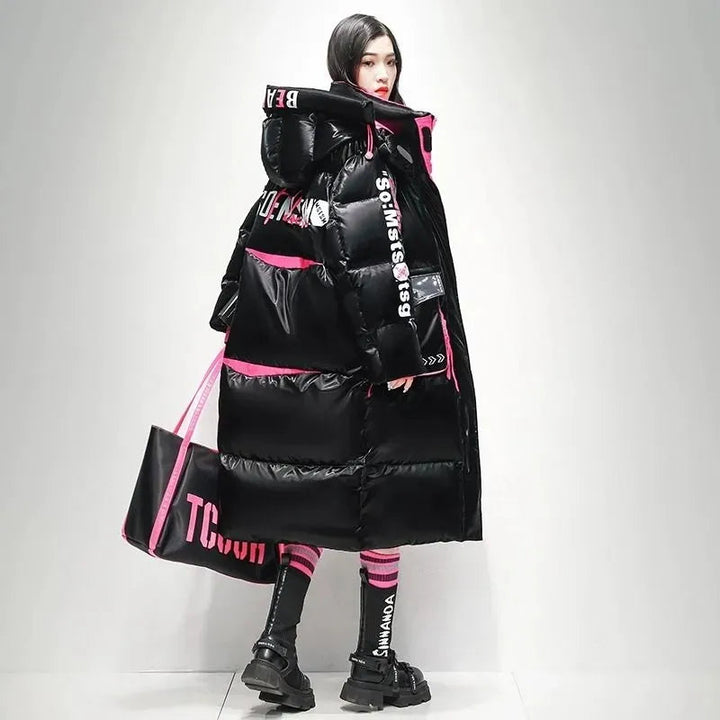 Hooded Winter Coat Dark Tiger