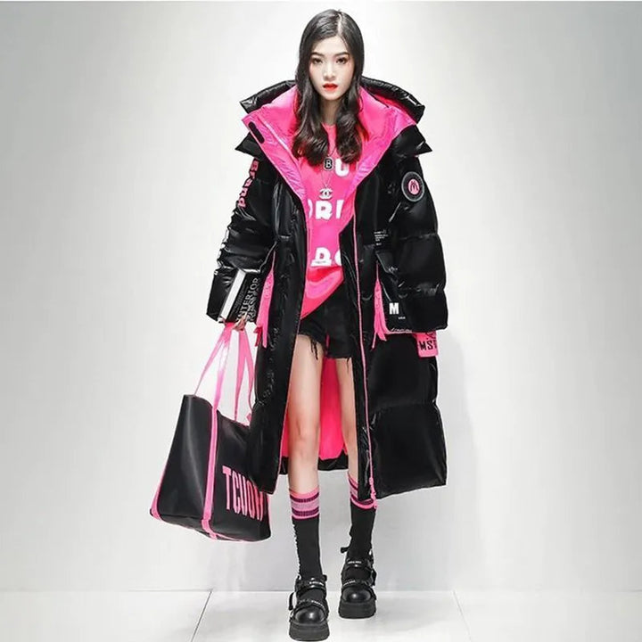 Hooded Winter Coat Dark Tiger