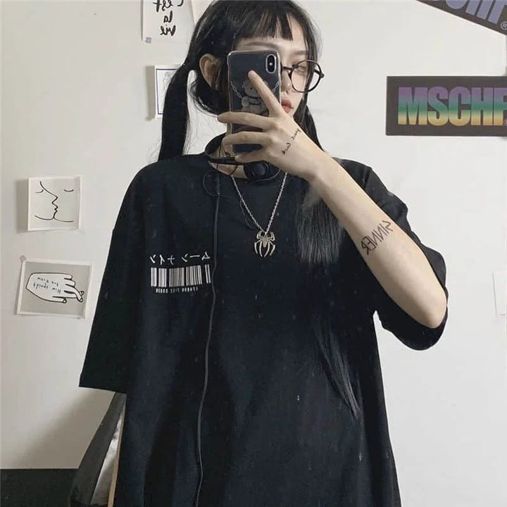 Y2k Techwear T-shirt Dark Tiger