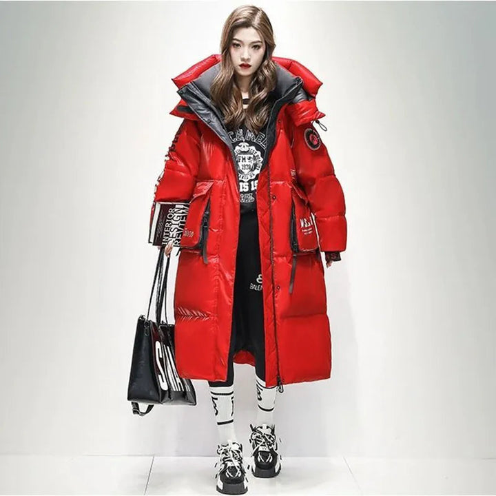 Hooded Winter Coat Dark Tiger